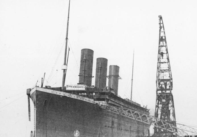 Titanic, with only three funnels