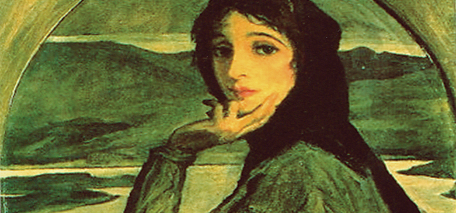 Painting by John Lavery of his wife in character as the mystical personification of Ireland in anguish, Cathleen Ni Houlihan