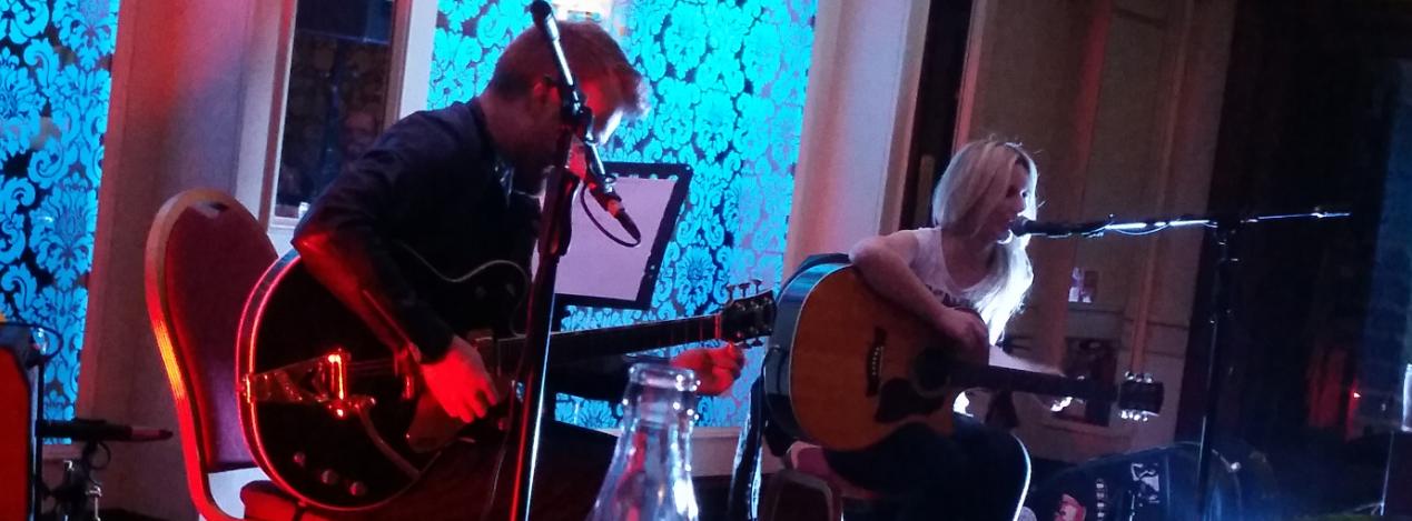 Luan Parle and Clive Barnes playing at Hugh Lynch's Bar in Tullamore