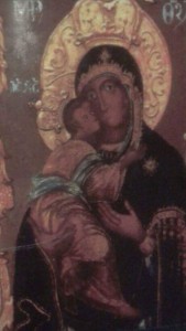 Icon from Serbian Orthodox of Our Lady. From Vrsac in Serbia.