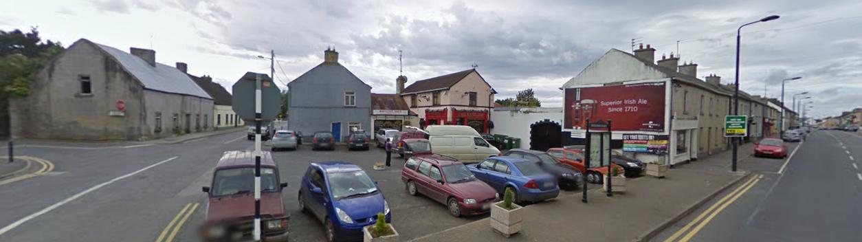 The bus stop in Kilcormac in Offaly