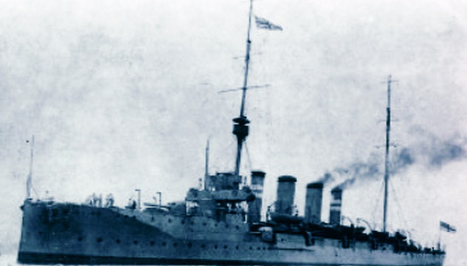 HMS Gloucester that shelled Galway city and county during 1916