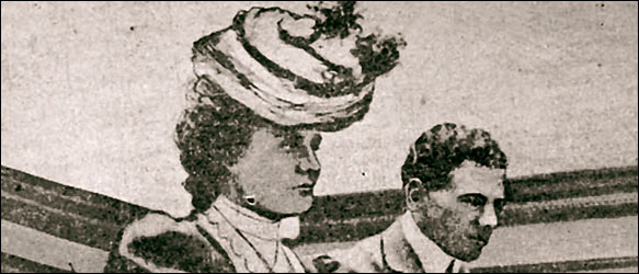 Court sketch of Chicago May on trial in 1907