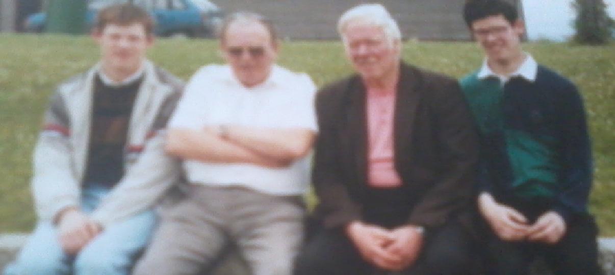 Photo of us in Portumna with Da next to me and Joe