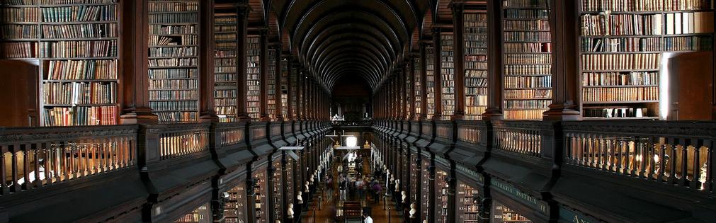 Trinity College Library in Dublin in Ireland