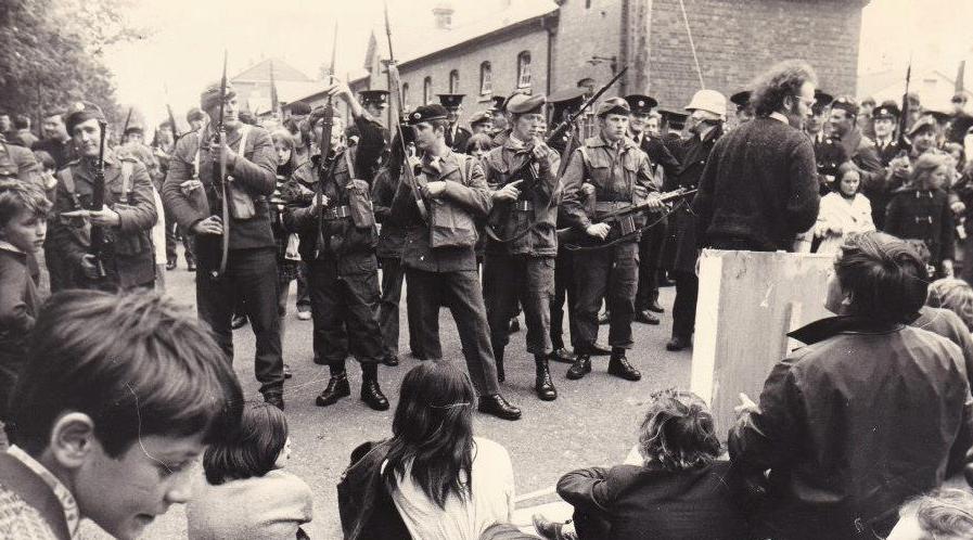 Fixed Bayonets Against Our Own - the 4th Motor Squadron based in Longford preparing to attack protesters at the Curragh Camp in Kildare in 1972