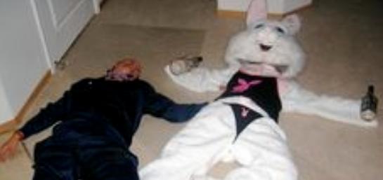 Willie Rimes wakes up beside the Easter Bunny