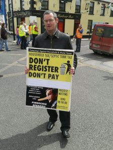 Assembling at an Anti Austerity protest in Tullamore in 2012 - as Enda Kenny took power is was soon apperant that the cure was as bad as the disease, and protesters of the CAHWT and other groups took to the streets again, culminating in the Irish Water victory - for now at least...