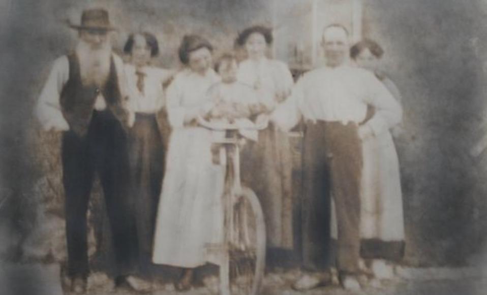 Photo taken of our family outside our home in Aughagreagh by Sean MacEoin, known to us as "Tipper" McKeon, when he was known as John Joseph McKeon...