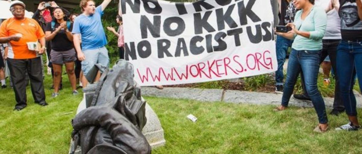 Confederate soldier statue torn down in Durham North Carolina in 2017