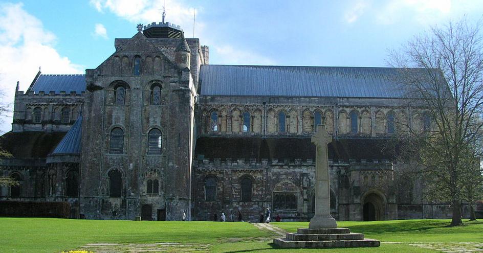 Romsey Abbey in Hampshire in England