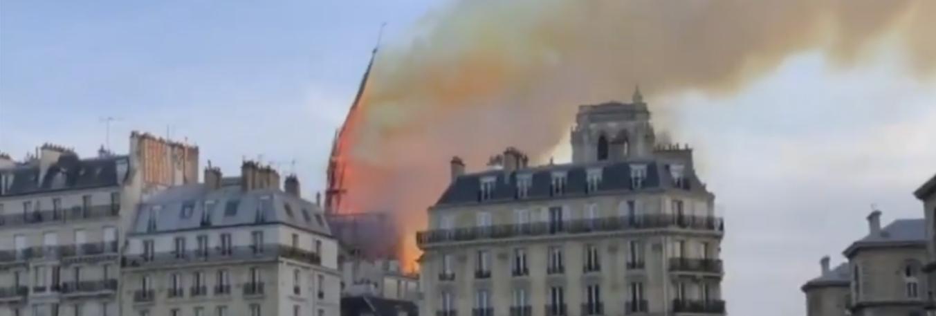 Notre Dame Steeple Falls